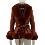 Leather Fur Coat