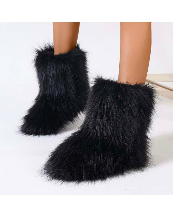 Plush Fur Boots