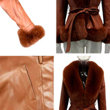 Leather Fur Coat