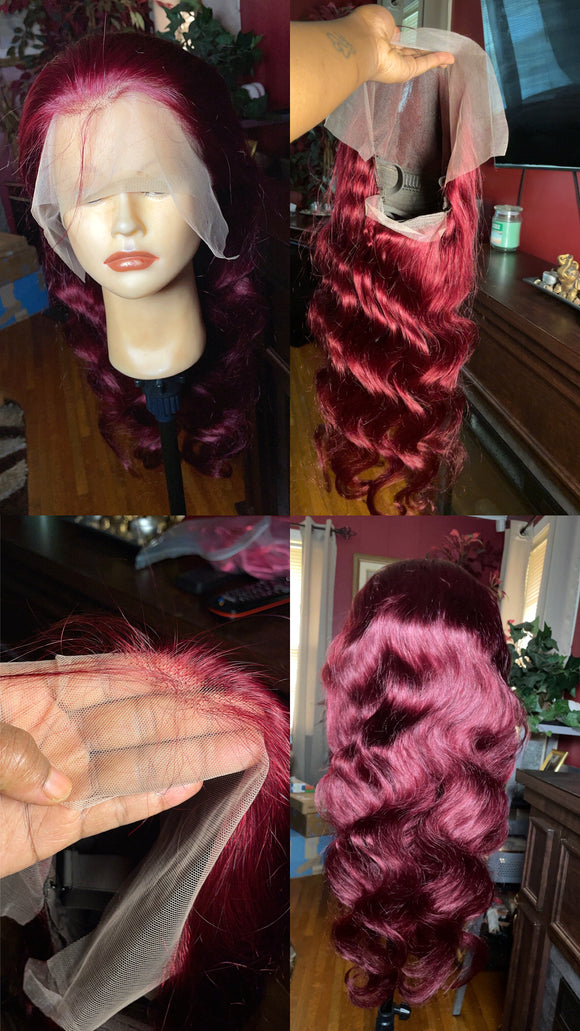 Burgundy Body Wave Wig