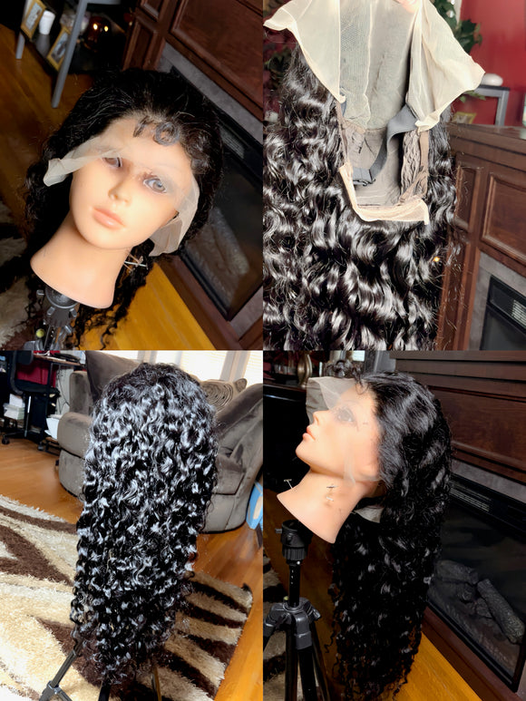Waterwave Transparent Lace Frontal Wig