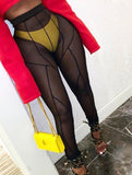 Mid-Waist See Thru Tights