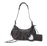 Luxury Heart Biker Purse