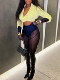 Mid-Waist See Thru Tights
