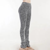 Knitted Striped Stacked Joggers